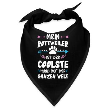 rottweiler hund spruch - Bandana - Schwarz - Vorne