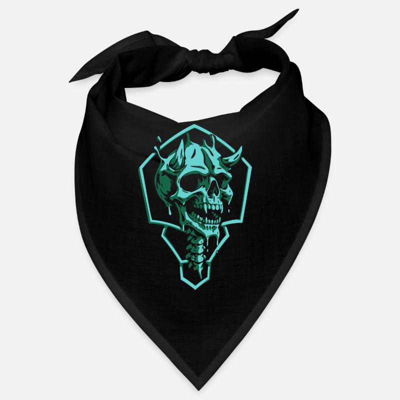 Torn Emerald Skull Bandana
