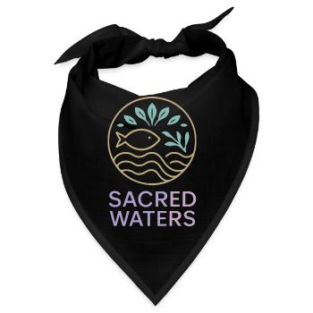 Sacred Waters (Heilige Wasser) - Bandana - Schwarz - Vorne