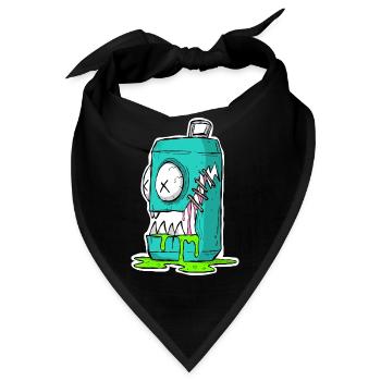 Monster Dose Cartoon Comic - Bandana - Schwarz - Vorne
