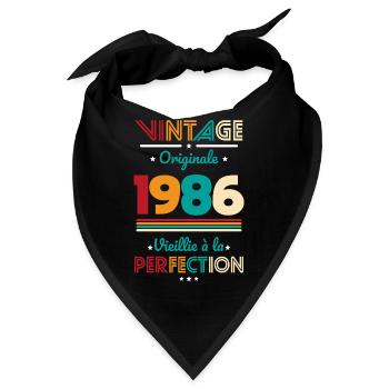 1986 – Vintage – Perfekt gereift - Bandana - Schwarz - Vorne