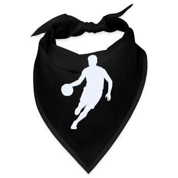 Dynamische Basketball-Silhouette - Bandana - Schwarz - Vorne