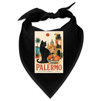 Entdecken Sie Palermo in Italien – Sizilianischer Sommercharme - Bandana - Schwarz - Vorne