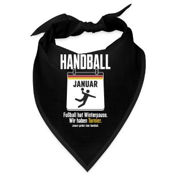 Januar gehört dem Handball – Deutschland Fan - Bandana - Schwarz - Vorne