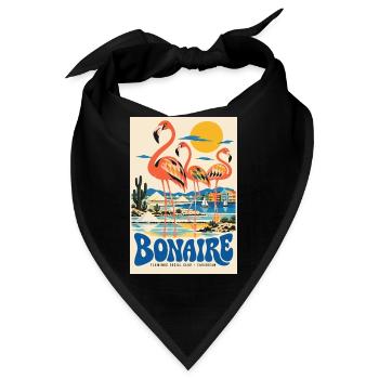 Erleben Sie Bonaire und retro niederländische Karibik-Vibes - Bandana - Schwarz - Vorne