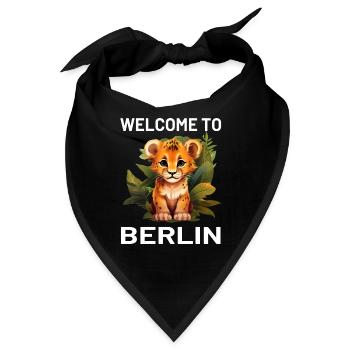 "Welcome to Berlin" Löwe - Stadtleben mit einem - Bandana - Schwarz - Vorne
