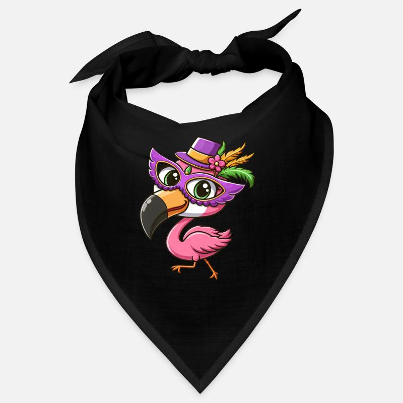 Mardi Gras Comic Flamingo Bandana