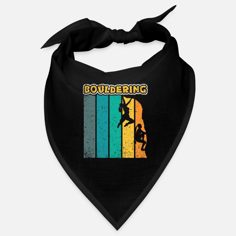 Bouldern Klettern Kletterer Boulderer Geschenk - Bandana - Schwarz