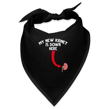 Witziger Empfänger Nierentransplantation - Bandana - Schwarz - Vorne