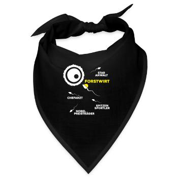 Forstwirt Forstwirtschaft Waldfacharbeiter Wald - Bandana - Schwarz - Vorne