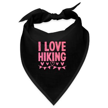 Ich liebe Hiking - Bandana - Schwarz - Vorne