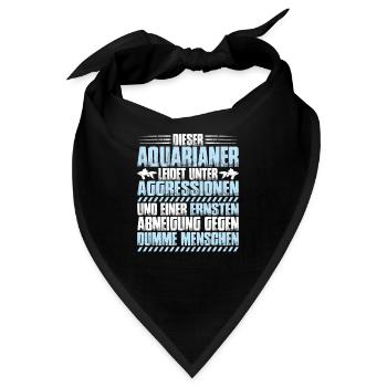 Aquaristik Aquarianer Aquarium Fische Aquarist - Bandana - Schwarz - Vorne