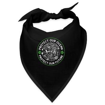 save the ocean - Bandana - Schwarz - Vorne