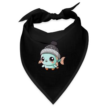 Fisch Winter Comic - Bandana - Schwarz - Vorne