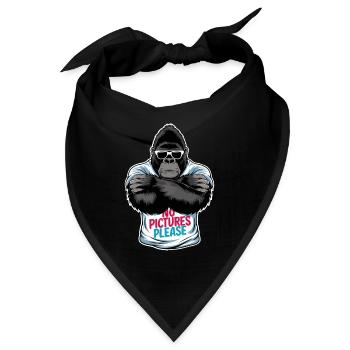 Keine Bilder bitte - Bandana - Schwarz - Vorne
