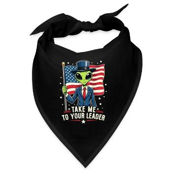 Bring mich zu Deinem Anführer USA Patriot Alien - Bandana - Schwarz - Vorne