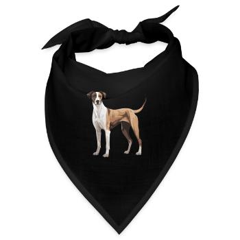 Greyhound Hund - Bandana - Schwarz - Vorne