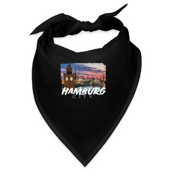 Hamburg - Bandana - Schwarz - Vorne