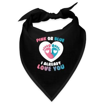 Schwangerschaftsparty Gender Reveal - Bandana - Schwarz - Vorne