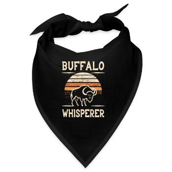 Buffalo Whisperer - Bandana - Schwarz - Vorne
