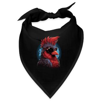 Kardinal Vogel Rotkardinal - Bandana - Schwarz - Vorne