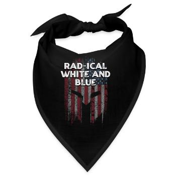 Radikale weiße und blaue amerikanische Flagge vom 4. Juli - Bandana - Schwarz - Vorne