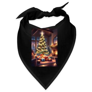 Gemütliches Weihnachtshaus - Bandana - Schwarz - Vorne