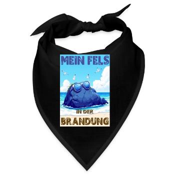Mein Fels in der Brandung - deutsche Version - Bandana - Schwarz - Vorne