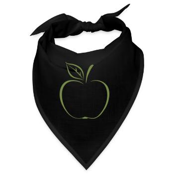Apfel - Bandana - Schwarz - Vorne