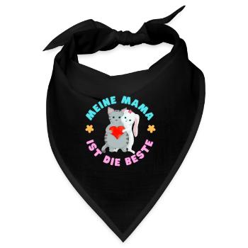 Meine Mama ist die Beste - Bandana - Schwarz - Vorne