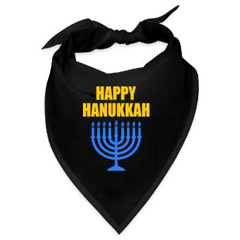 HAPPY HANUKKAH - Bandana - Schwarz - Vorne