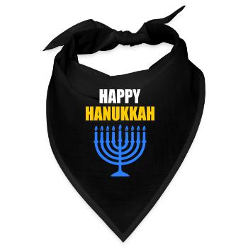 HAPPY HANUKKAH - Bandana - Schwarz - Vorne