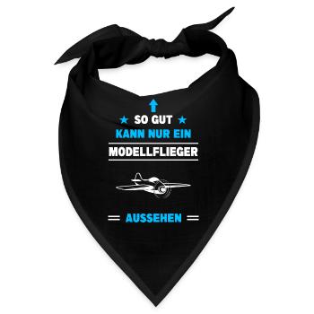 Modellflug Pilot Modellbau Flugzeug Modellbauer - Bandana - Schwarz - Vorne