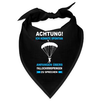 Fallschirmspringen Skydive Freifall Extremsport - Bandana - Schwarz - Vorne