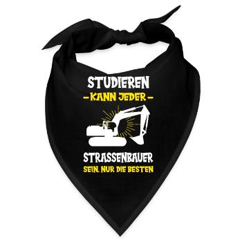 Straßenbau Strassenbauer Bauarbeiter Straßenbauer - Bandana - Schwarz - Vorne