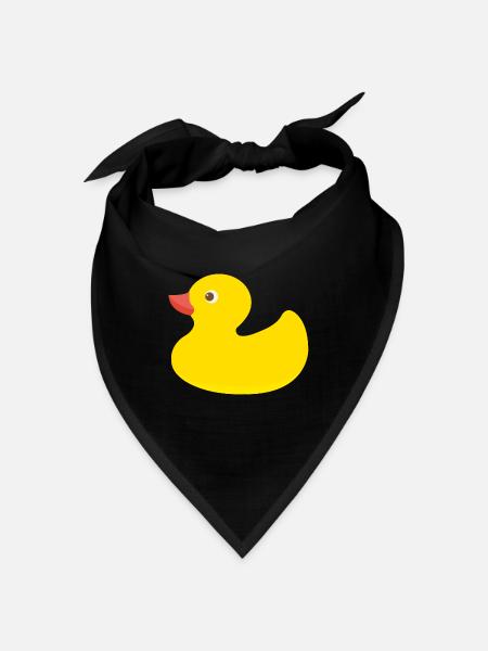 Quietscheente, canard, bain, oiseau de l'eau, jaune - Bandana - noir