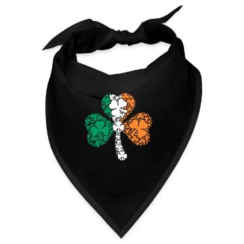 Shamrock St. Patrick's Day - Bandana - Schwarz - Vorne