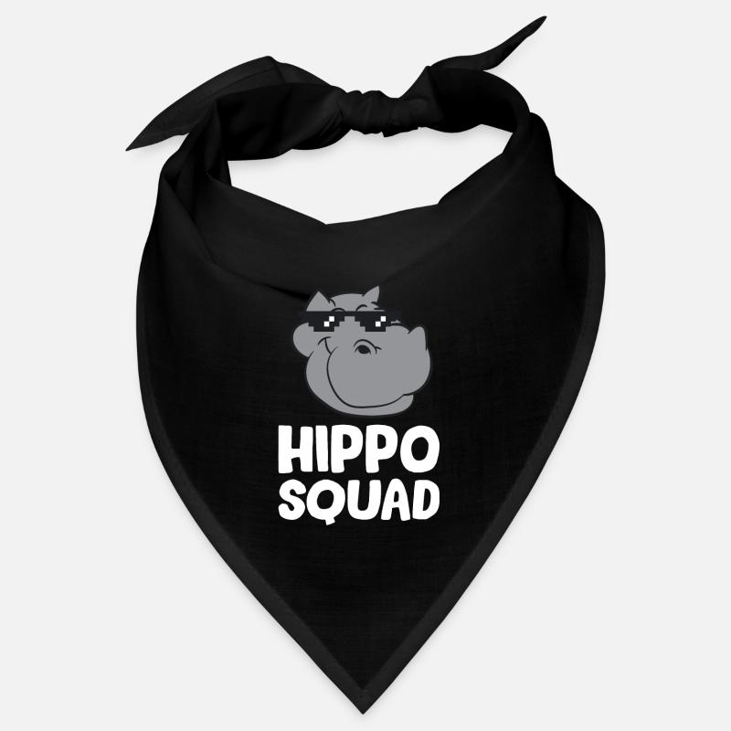 Nilpferd - Hippo Squad mit Sonnenbrille Bandana