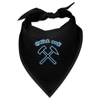 Glück auf! - Bandana - Schwarz - Vorne