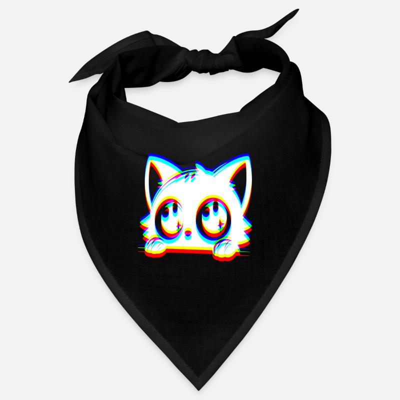 EDM Katze Glitch Style Bandana