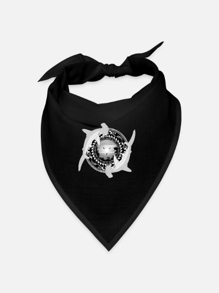 Hammerhead Shark Hawaiian - Bandana - black - Front
