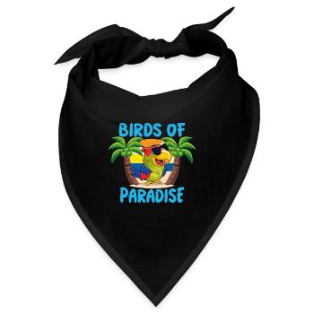 Papagei Paradies Vogel - Bandana - Schwarz - Vorne