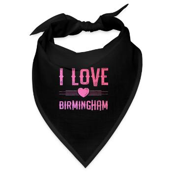 I Love Birmingham - Bandana - Schwarz - Vorne