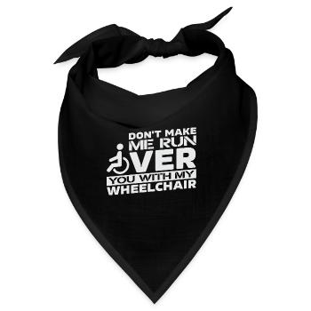 Rollstuhl Rollstuhlfahrer Rollstuhlfahrerin Rolli - Bandana - Schwarz - Vorne