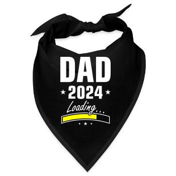 Dad 2024 Loading Papa - Bandana - Schwarz - Vorne
