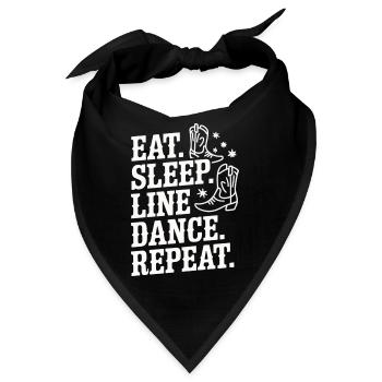 Line Dancing Tanzen Tänzer - Bandana - Schwarz - Vorne