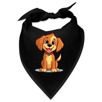 Niedliches Hundedesign für Hundebesitzer - Bandana - Schwarz - Vorne