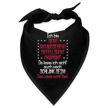 49 Ich bin sexy gutaussehend intelligent schlank - Bandana - Schwarz - Vorne
