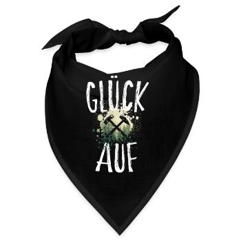 Glück auf Erzgebirge - Schlägel und Eisen - Bandana - Schwarz - Vorne