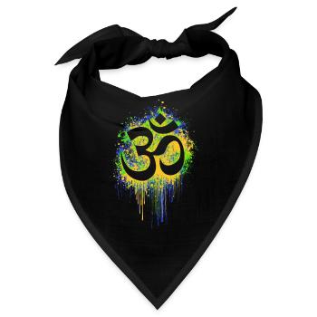 psy trance om psychedelic shiva buddha India - Bandana - Schwarz - Vorne
